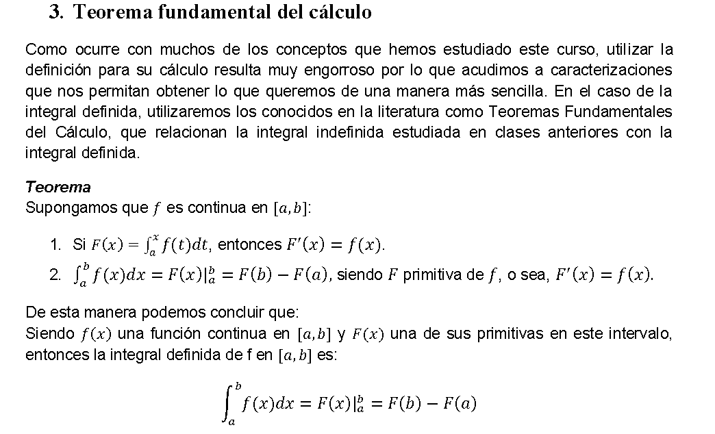 Teorema fundamental del cálculo
