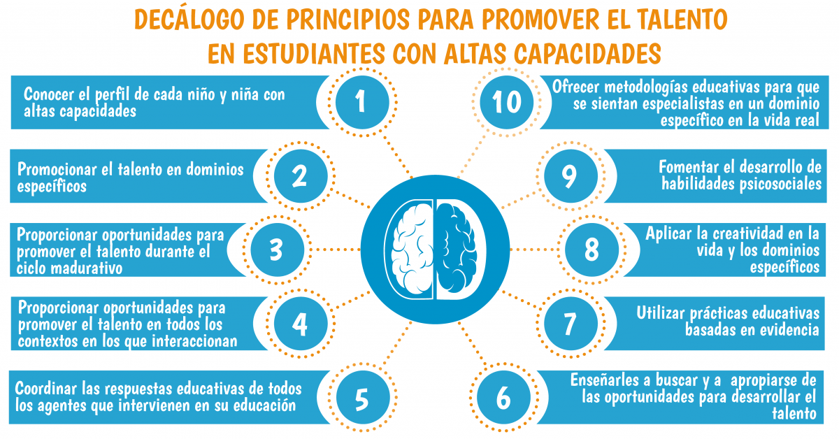 Decálogos de principios para promover el talento en estudiantes con altas capacidades